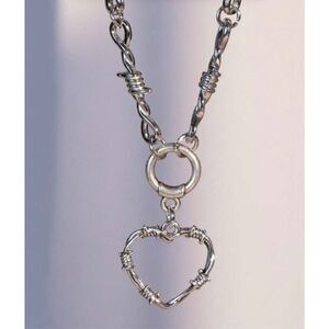 Barbed Wire Heart Necklace